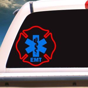5-6" MALTESE CROSS VINYL CAR DECAL #MCEMT10